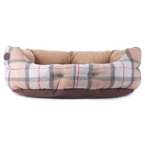 Barbour Luxury Bed in Taupe & Pink Tartan 30"