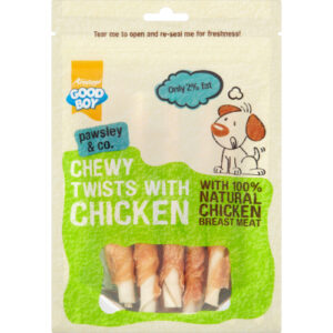 Good Boy Chewy Twists with Chicken Dog Treats 90g x 10 SAVER PACK