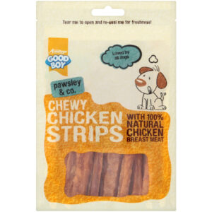 Good Boy Pawsley & Co Chewy Chicken Strips Dog Treats 100g x 10 SAVER PACK