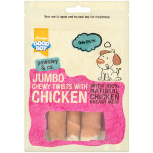Good Boy Pawsley & Co Jumbo Chicken Twisters Dog Treats 100g x 12 SAVER PACK