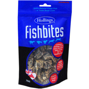 Hollings Fish Bites Dog Treats 75g x 8 SAVER PACK
