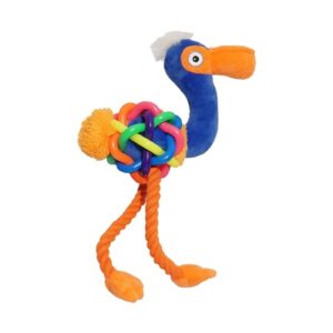 Jolly Doggy Tough Multi Texture Flamingo Dog Toy