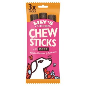 Lilys Kitchen Beef Chew Sticks Dog Treat 120g x 10 SAVER PACK
