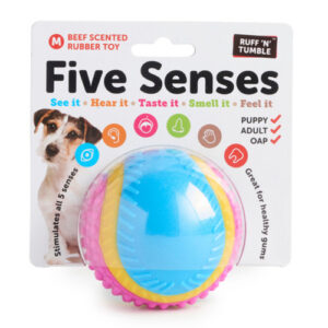 Sharples Pet Five Senses Beef Scented Rubber Dog Toy