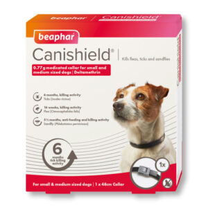 Beaphar Canishield Flea & Tick Collar for Dogs Small & Medium - 48cm