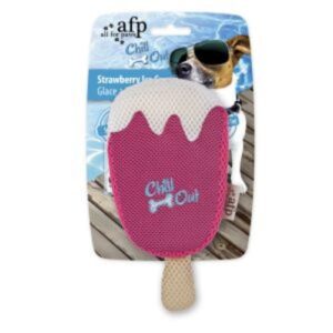 All For Paws Chill Out Strawberry Ice Cream Dog Toy Strawberry Ice Cream