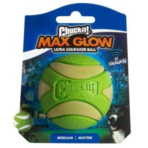 Chuckit! Max Glow Ultra Squeaker Dog Toy Medium