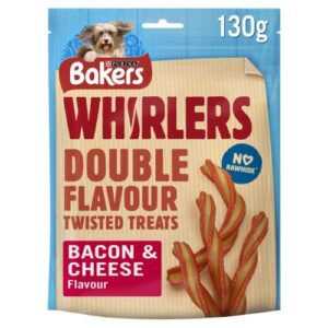 Bakers Bacon and Cheese Whirlers Dog Treat Single