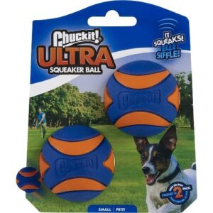Chuckit! Ultra Squeaker Ball Dog Toy Small 2 Pack