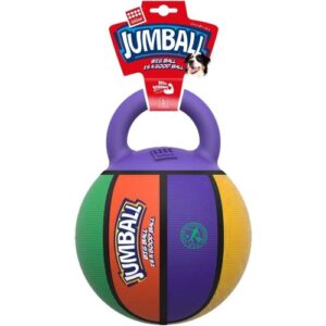 GiGwi Rubber Jumball Basketball With Handle Dog Toy Small