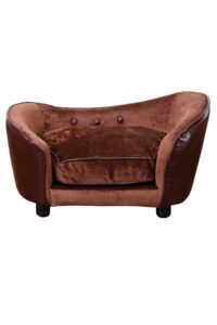 Elevated Pet Sofa Bed - Brown - Wood/PVC
