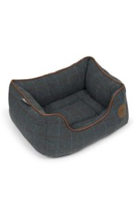 Petface Twilight Tweed Square Bed - Size: M - Grey